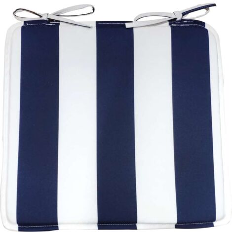 Cuscino a righe blu per seduta