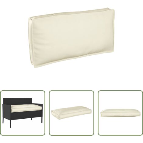 Cuscino all'aperto -  Cuscino Crema 120 x 60 x 12 cm Tessuto Oxford