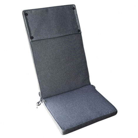 Cuscino alto grigio scuro in poliestere sfoderabile 45x150 cm