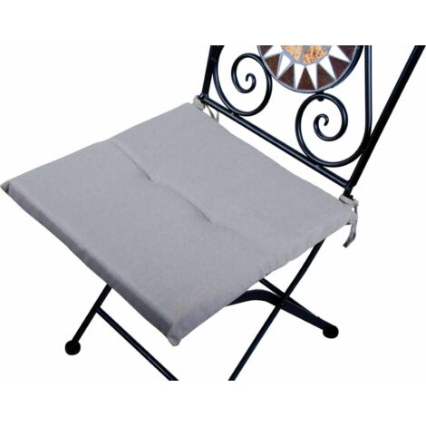 CUSCINO ANTIMACCHIA QUADRATO SEDIE SEDIA SEDUTA 40X40 cm TESSUTO GRIGIO 506VE