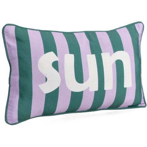 CUSCINO ARREDO SUN VERDE VIOLA 30X50 POLIESTERE SFODERABILE CON CERNIERA