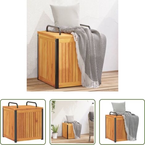 Cuscino -  Cassa da Esterno per Cuscini 45x45x45/53cm in Legno e Acciaio