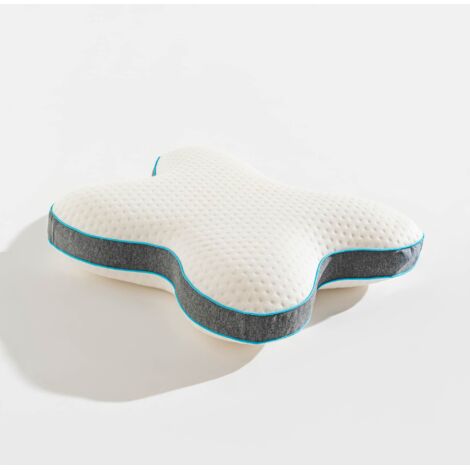 Cuscino Cervicale Memory Foam Ergonomico a Forma di Farfalla – 57x45x13 cm  Cuscino Ortopedico per Dolori Cervicali  Supporto per Schiena e Collo  Rivestimento Traspirante e Sfoderabile