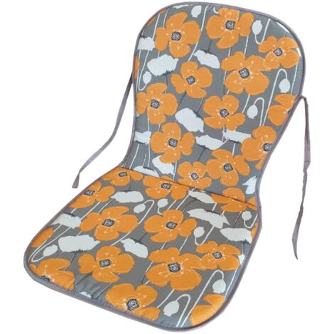 cuscino con schienale per sedia giardino "amoa" monoblocco, 44x78x3 cm