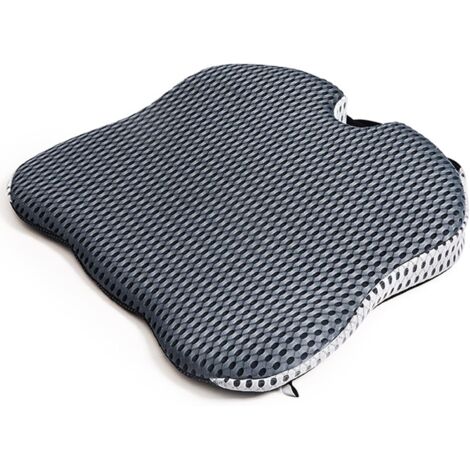 Cuscino conducente, Cuscino sedile adulto antiscivolo, Cuscino memory foam per auto, ufficio, casa, lavabile (Grigio)