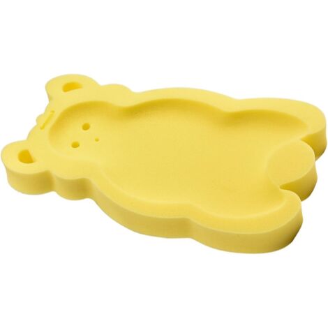 Cuscino da bagnetto per neonati, spugna da bagno, tappetino da bagno antiscivolo rimovibile per neonati, morbido cuscino da bagnetto imbottito (giallo)