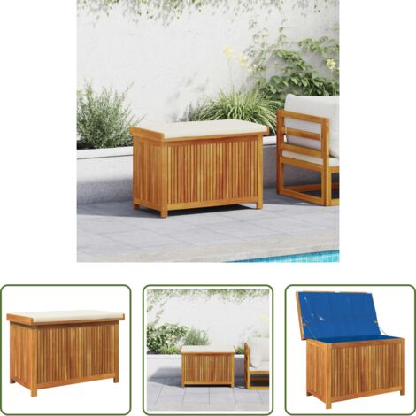 Cuscino da esterno - Scatola Cuscini da Esterno 90x50x60,5 cm Legno Massello Acacia
