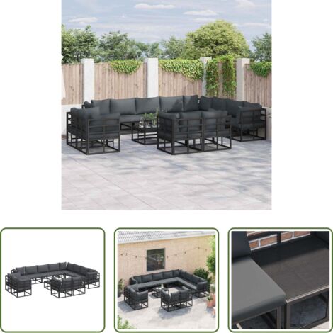 Cuscino da esterno -  Set Divano da Giardino con cuscino 13 pcs