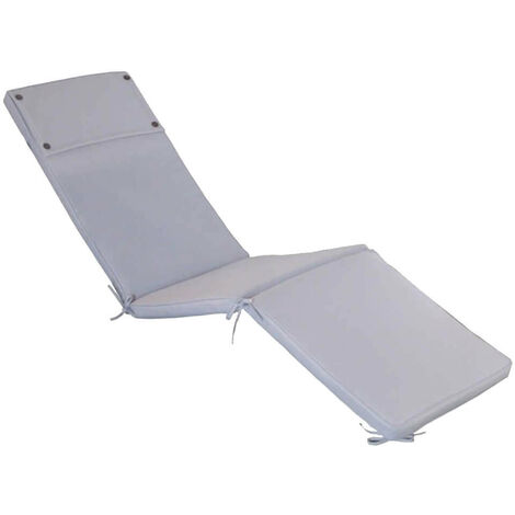 Cuscino da esterno sfoderabile in poliestere 173x47 cm per lettino -  Grey