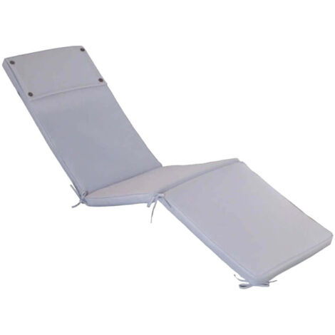 Cuscino da esterno sfoderabile in poliestere 173x47 cm per lettino - Grey