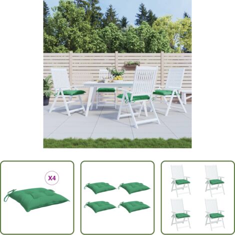 Cuscino da giardino -  Cuscini per Pallet 4 pz Verdi 50x50x7 cm Tessuto Oxford