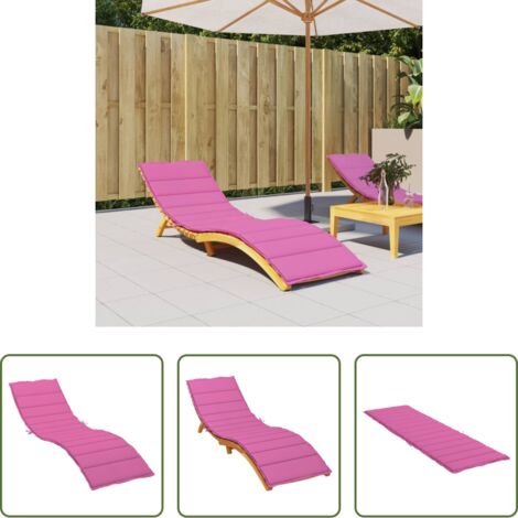 Cuscino da giardino -  Cuscino per Lettino Rosa in Tessuto Oxford