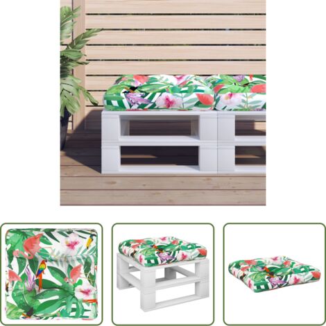 Cuscino da giardino -  Cuscino per Pallet Multicolore 60x60x12 cm in Tessuto
