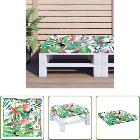 Cuscino da giardino -  Cuscino per Pallet Multicolore 80x80x12 cm in Tessuto