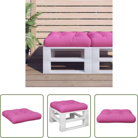 Cuscino da giardino -  Cuscino per Pallet Rosa 58x58x10 cm in Tessuto Oxford