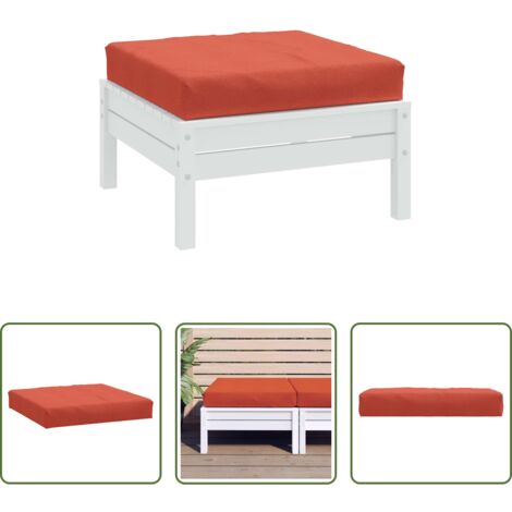 Cuscino da giardino -  Cuscino per Pallet Rosso Mélange 60x60x9,5 cm in Tessuto