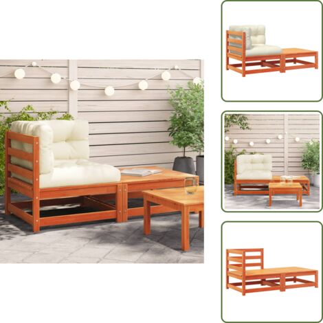 Cuscino da giardino - vidaXL Divano Angolare da Giardino con Cuscini e Poggiapiedi - Poggiapiedi