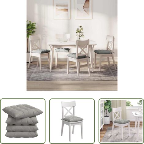 Cuscino da interno -  Cuscini per Seduta 4 pcs Grigio chiaro 40 x 40 x 6 cm