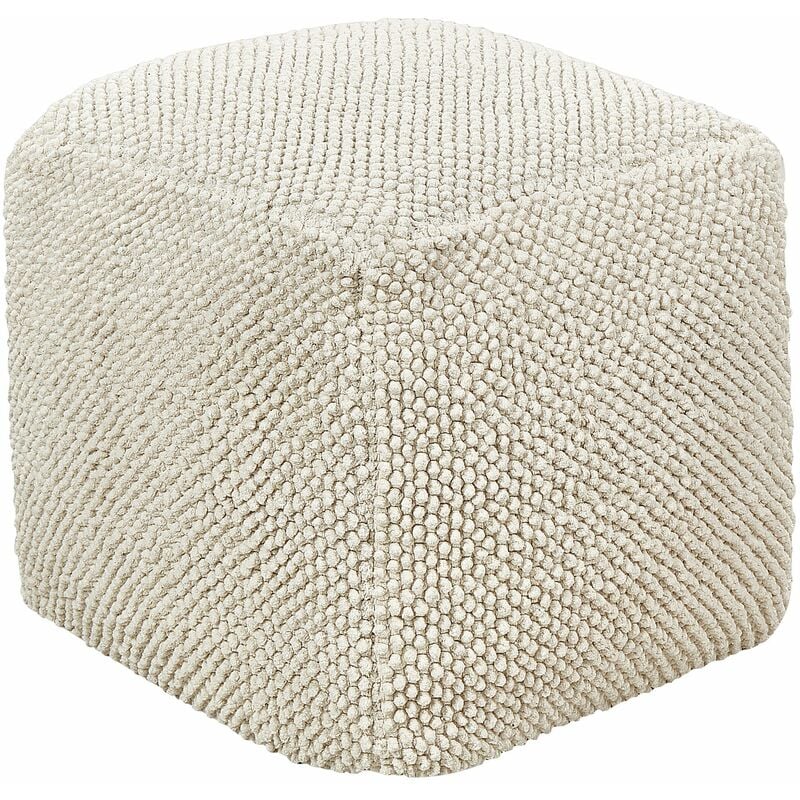 Cuscino da pavimento in cotone quadrato beige 45 x 45 cm Joara