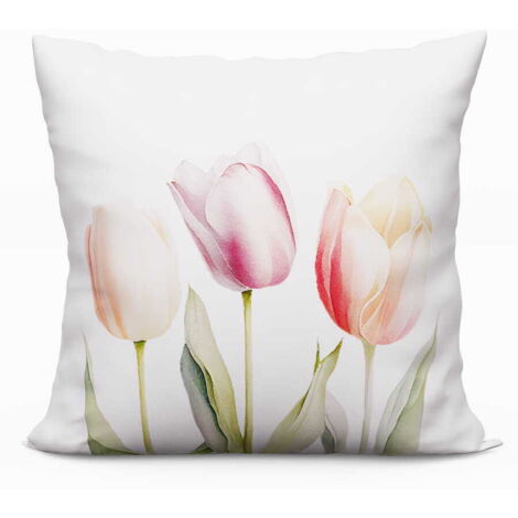 Cuscino decorativo 40x40 fiori primaverili tulipani