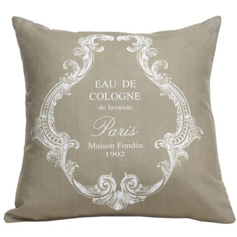 Cuscino decorativo Eiffel A04 in cotone 50x50x16 Fantasia, Beige