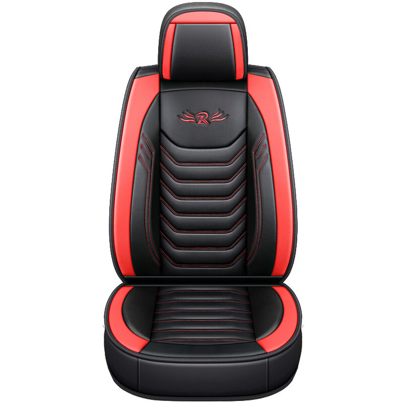 Image of Drillpro - Cuscino del sedile anteriore dell'auto in pelle pu universale 1PC rosso