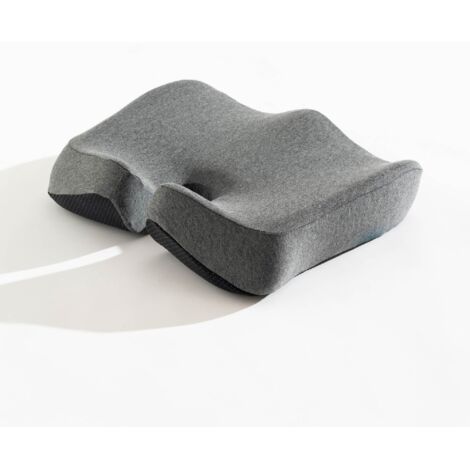 Cuscino Ergonomico in Memory Foam 47x41x12 cm Seduta Ortopedica per Sedia da Ufficio e Meditazione Supporto Antidolore per Schiena, Coccige e Postura, con Rivestimento Traspirante Rimovibile