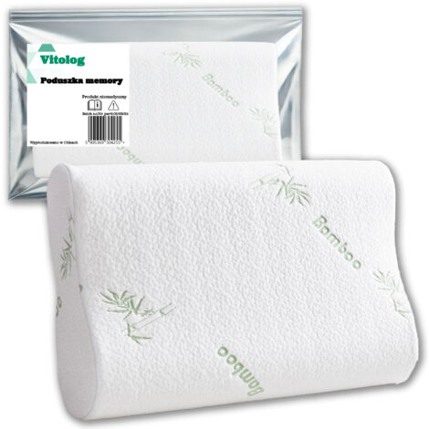Cuscino ergonomico per dormire, in memory foam, con supporto laterale, grande.
