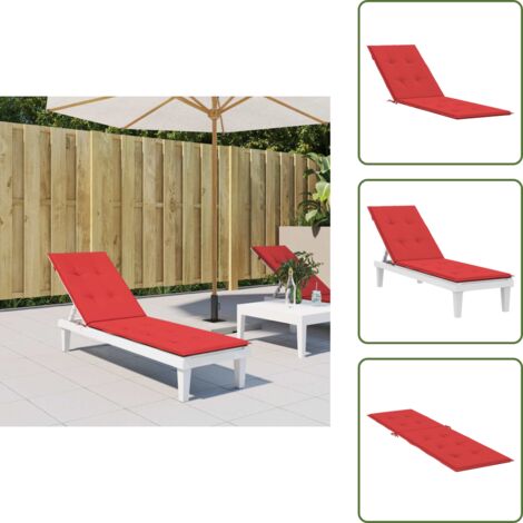 Cuscino esterno - vidaXL Cuscino per Sdraio Rosso (75+105)x50x4 cm - Cuscino per divano