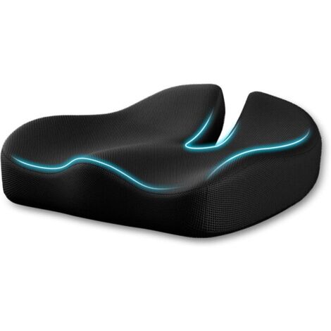 Cuscino extra-large in memory foam per sedie da ufficio, cuscino ergonomico per alleviare la pressione, la sciatica e il dolore derivanti da una posizione seduta prolungata.