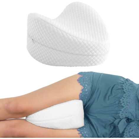 Cuscino Gambe Memory Foam Ginocchia Ergonomico Aiuto Corretta Posizione Fodera Rimovibile Supporto Dormire Sul Fianco Riposa Lato Contro Mal Di Schiena Problemi Posturali Cuscini Dormire Sano Prodotto