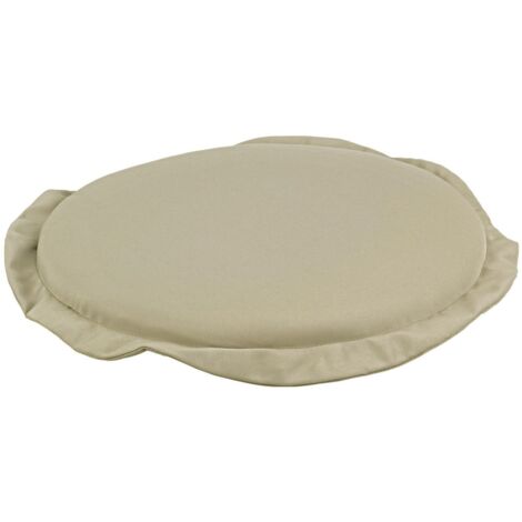 Cuscino imbottito e comodo per esterno, idrorepellente -Beige / Tondo