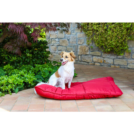Cuscino Imbottito per Cani e Gatti 60x100 cm in Microfibra Chunky Bordeaux