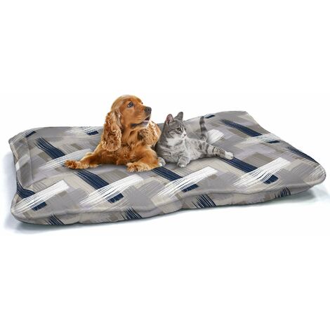 Cuscino Imbottito per Cani e Gatti 60x100 cm in Microfibra Pennellate