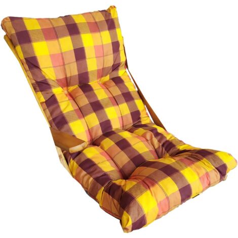 Cuscino imbottito per poltrona relax sdraio o dondolo - Giallo