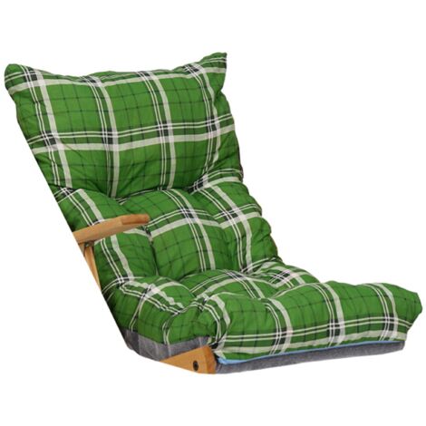 Cuscino imbottito per poltrona relax sdraio o dondolo - Verde Luk
