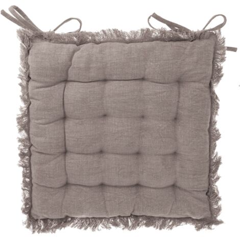 Cuscino imbottito per sedia in cotone  40 x 40 cm -Tortora