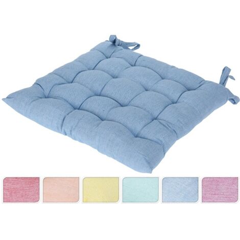 CUSCINO IN COTONE PER SEDIA 40X40CM IN 6 COLORI