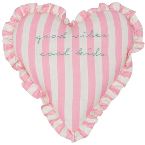 Cuscino in forma di cuore rosa 10x40x40 cm