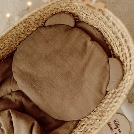 Cuscino in mussola con orsetto Beige scuro A'la Linen