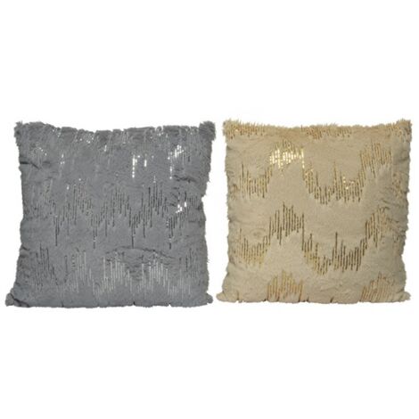 CUSCINO IN POLIESTERE CON LUSTRINI 43X43 ASSORTITI
