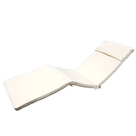 Cuscino in poliestere sfoderabile e impermeabile 194,5x59 cm per lettino -  Beige