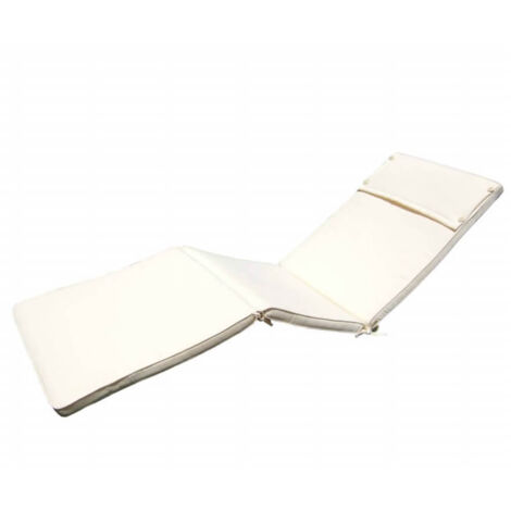 Cuscino in poliestere sfoderabile e impermeabile 194,5x59 cm per lettino -  Blue