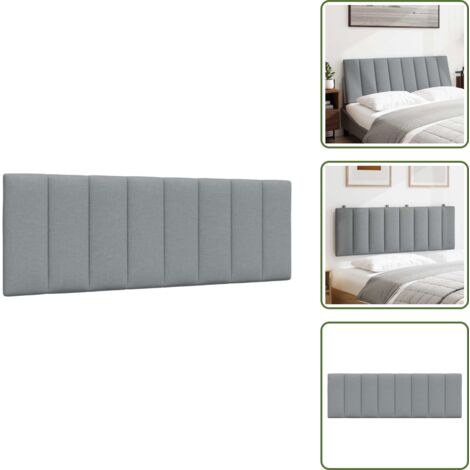 Cuscino in tessuto - vidaXL Cuscino Testiera Hanko Grigio Chiaro 120 cm in Tessuto - Cuscino in poliestere