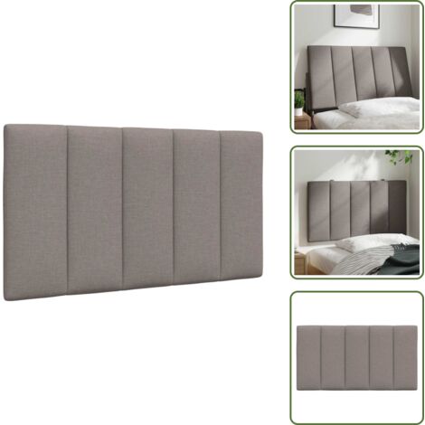 Cuscino in tessuto - vidaXL Cuscino Testiera Hanko Tortora 80 cm in Tessuto - Cuscino in fibra PP