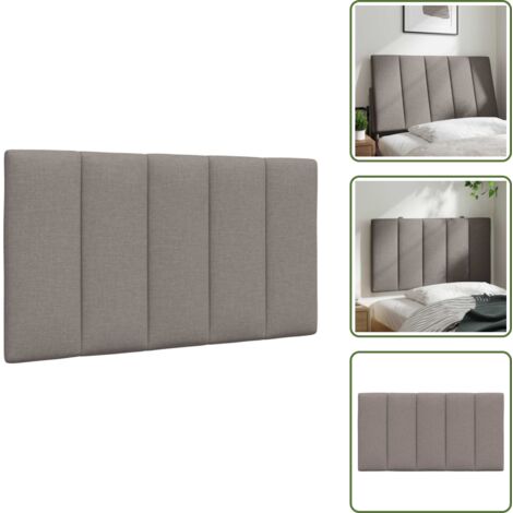 Cuscino in tessuto - vidaXL Cuscino Testiera Hanko Tortora 90 cm in Tessuto - Cuscino in poliestere
