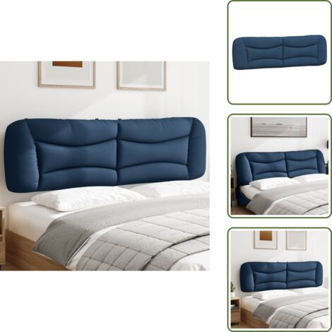 Cuscino in tessuto - vidaXL Cuscino Testiera Hvar Blu 180 cm in Tessuto - Cuscino per schiena