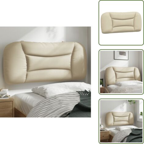 Cuscino in tessuto - vidaXL Cuscino Testiera Hvar Crema 80 cm in Tessuto - Cuscino imbottito