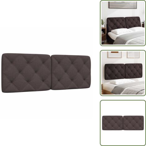Cuscino in tessuto - vidaXL Cuscino Testiera Marrone Scuro 120 cm in Tessuto - Cuscino in fibra PP
