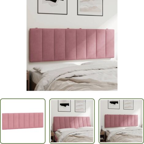 Cuscino in velluto -  Cuscino Testiera Hanko Rosa 140 cm in Velluto
